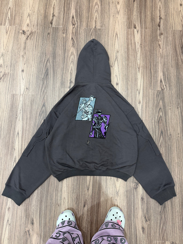 SILVER CHARIOT (ZIP-UP) + FREE ITEM (READ DESCRIPTION) - Shahzad Clothing